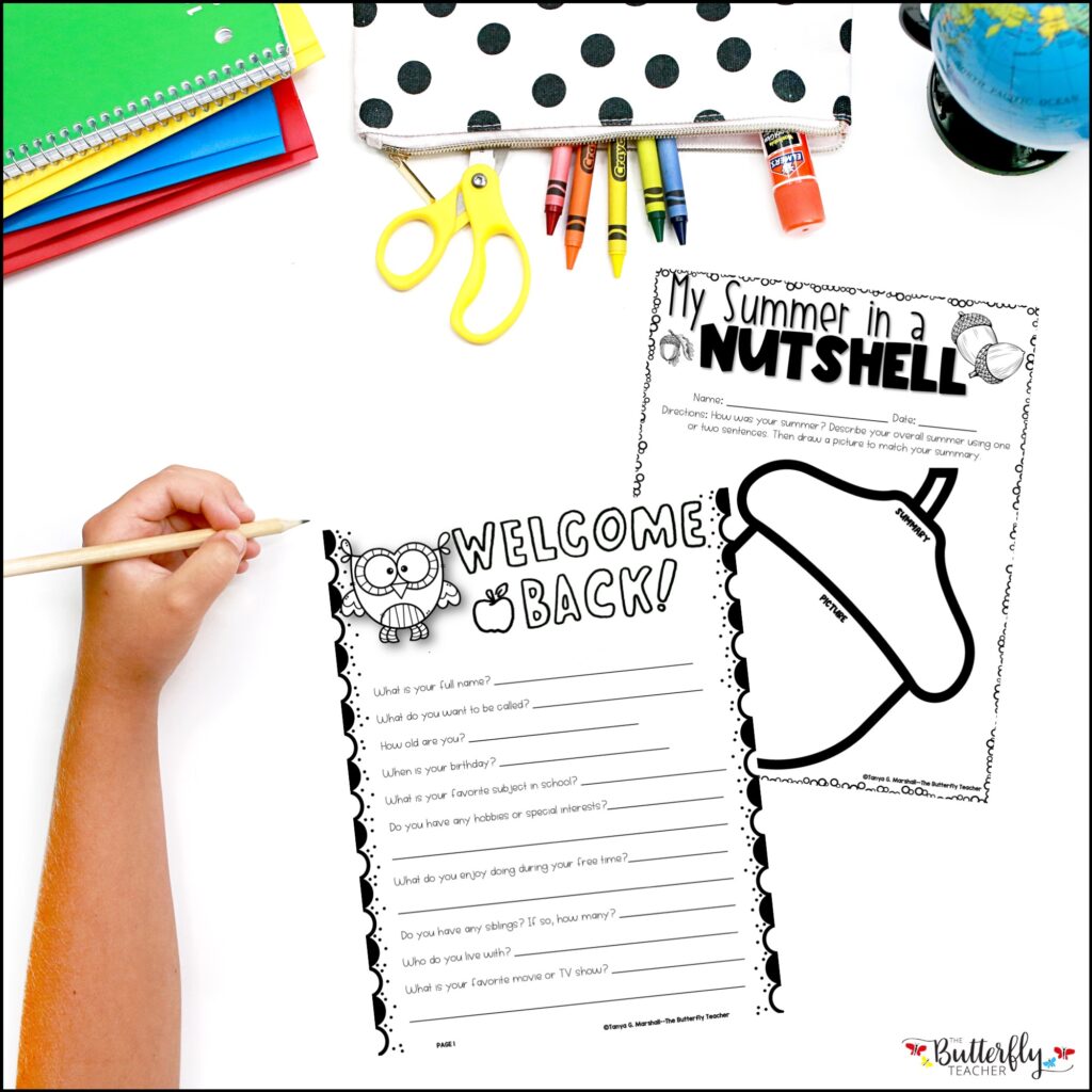Back to School Activities for Upper Elementary Classrooms 10 back to school activities