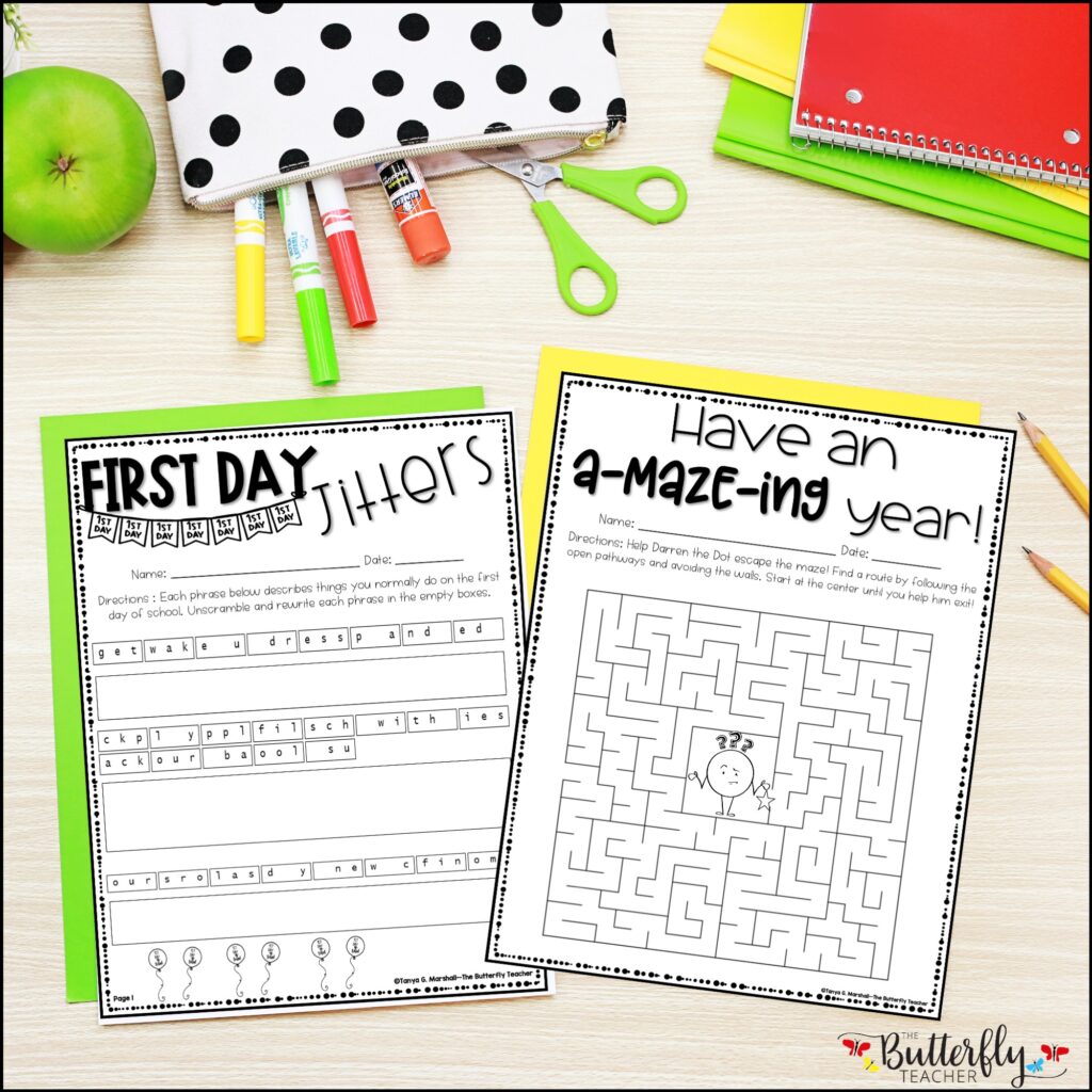Back to School Activities for Upper Elementary Classrooms 16 back to school activities